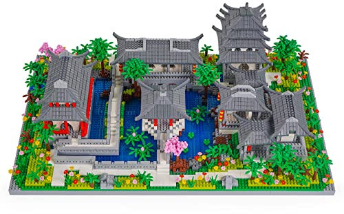 LULUFUN Bauklötze Set, Architektur-Bauspielzeug, Suzhou Klassische Gärten Block Sets, Chinesische Antike Berühmte Architektur Mini-Blöcke Kits, Spielzeug Geschenke für Kinder und Erwachsene 3930Stück