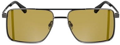 Calvin Klein Gafas de sol para hombre Jeans CKJ25201S – Rutenio oscuro con lentes de caramelo sólido, Rutenio oscuro, Talla única