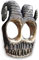 WPNCYK Knuckle Duster, Ram Horn Skull Design for Motorcyclists and Gothic Fashion Enthusiasts, Resin Material, Unique Jewelry, 11x7x3 Cm