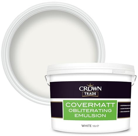 Crown Trade Covermatt Obliterating Emulsion 10 litre WHITE