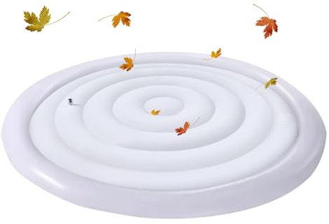 Couverture De Spa Gonflable - 165 Cm Couvercle De Bain À Remous Rond, PVC Couvercle De Bain À Remous Gonflable avec Valve De Gonflage Et De Dégonflage Rapides, Isolation Thermique Pliable pour Spa