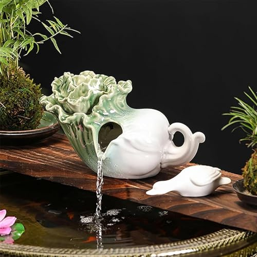 Pond spitter, Spitters for Small Ponds with Hose, Animal Fountains,Unique Outdoor Water Feature Statue,Fish Tank Automatic Circulation
