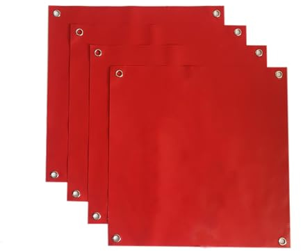 Shirene Red Warning Flag,4 PCS Red Flag,Warning Flags Compliant with Road Traffic Regulations for Overhanging Loads and Transport Waterproof & Weatherproof Reds Flags for Safety Marking,30x30cm