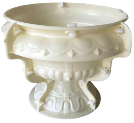 Oshhni Flower Pot Mold European Style Concrete Planter Flowerpot Mould Plastic Round Mouth Thickened Reusable DIY Vase Casting Mold for Succulent Plants Garden Ornaments Home Decor, Multi, Dia 43 cm