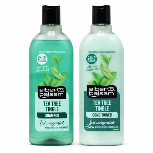 Tea Tree Shampoo & Conditioner Set – Invigorating Scalp Care, Refreshing Cleanse, Pro-Vitamin B5, Daily Hair Care Twin Pack