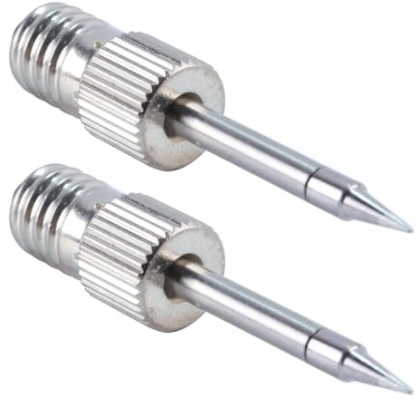 Qury 2 PCS Conical Soldering Iron Tip Replacement Tips for Powered Soldering Irons Compatible with E10 Mounting Bracket