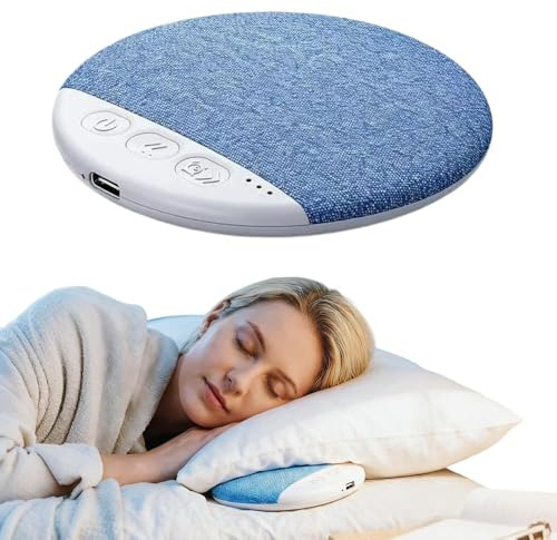 Catnat Kissenlautsprecher, 2026 Neu Schlaflautsprecher Bluetooth Kissenlautsprecher, Knochenleitungslautsprecher, Schlaf Lautsprecher Tragbar Kissen Lautsprecher Schlafhilfegeräte (Blau)
