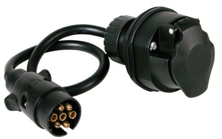 Pilot LA_38992 Adaptateur pour remorque Prise mâle à 7 Broches vers Prise Femelle à 13 Broches