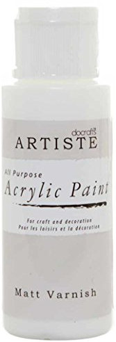 Artiste Matt Varnish 59ml 2Oz, Quick-Drying Professional Art, Craft and Hobby Artists Medium, Speciality Medium ensures Your Make Stands Out, Cover All Surfaces with Ease, Ideal for Travel Artists