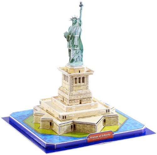 Playtastic 3D Modellbau Puzzle: 3D-Puzzle Freiheitsstatue (Gebäude Puzzle, Kinder Spielzeug, Holzbausatz)
