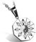Flongo Edelstahl Anhänger Halskette Schwarz Weiss Tai Chi Yin und Yang Polished Herren,mit 55cm Kette
