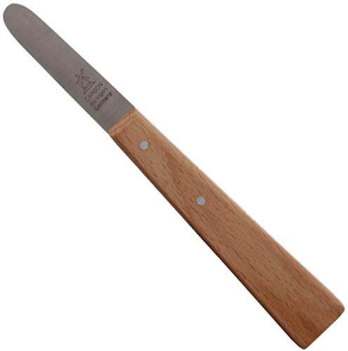 Windmühlenmesser 1460 - Coltello da giardinaggio e fiorista, punta rotonda, in carbonio, faggio rosso