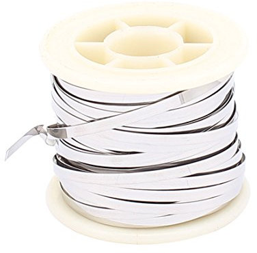 sourcing map 15M 49Ft 0,2x3mm Nichrom Flach Widerstandsdraht Heizdraht für Heizelement de