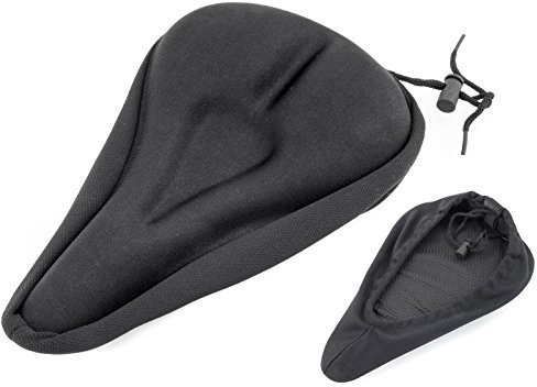 HUKITECH Fahrradsattel Sitzbezug mit Gel und Schaumstoff - hoher Sitzkomfort - Fahrrad Sattel Sitz Bezug Bike Sitzkissen Sattelkissen
