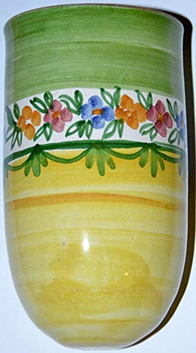 Umidificatore per Termosifoni + Gancio ad S Ceramica Handmade Le Ceramiche del Castello Made in Italy (Fiori di Nina)