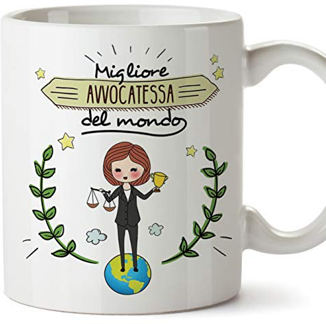Mugffins avvocatesa Tazze Originali di caffè e Colazione da Regalare Lavoratori e Professionisti - Migliore avvocatesa del Mondo - Ceramica 350 ml