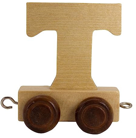 Buchstabenzug aus Holz, Buchstaben Zug, Lok, Waggon, A-Z, Wunschname (T)