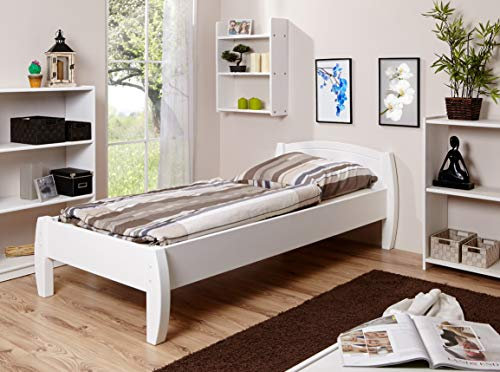 TiCAA Bett Jasmin Kiefer Weiß