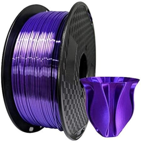 Seide Violett PLA Filament 1,75 mm 1KG 3D Drucker Glänzend Filament 3D Drucken Materialien Seidig Dunkel Seiden Lila PLA Filament CC3D Zum FDM 3D Druck Drucker 3D Stift Metallische Farbe