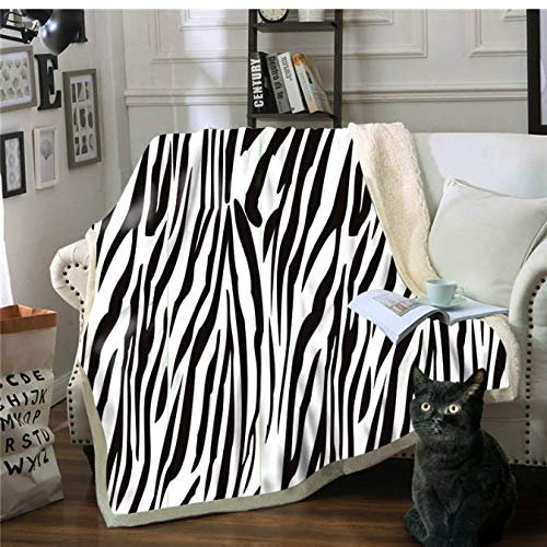 Four Season Blanket Decke Plüsch Decke 3D Zebra Gedruckt Sherpa Microfaser Decke 150 * 200Cm