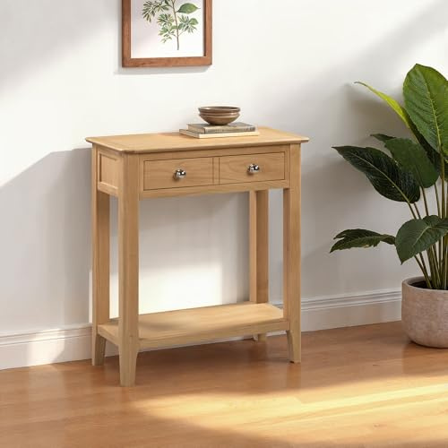 Julian Bowen Console Table, Wood, ONE SIZE,COT111 | Traditional Slim Couch Table for Living Room, Hallway & Entryway Table, Practical Storage for Slim Spaces