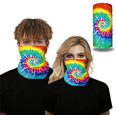 Pitashe Unisex Multifunktionstuch Herren & Damen - Atmungsaktiv & Schnelltrocknend - Wind Face Shield - Motorrad Gesicht Mundschutz Lustig Skull SchalChopper Mund-Tuch Halsschlauch Halstuch mit Motiv