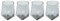 Verres à eau Diamond fumé set de 4 Kare Design