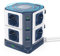 BESTEK Multipresa con Qi Caricatore Wireless 10W,Ciabatta Elettrica con 8 Prese Schuko e 6 Porte USB,Prese Multiple con Stazione di Ricarica Wireless,1500J Surge Protezione,3600W/16A,Cavo 1,8m-Blu