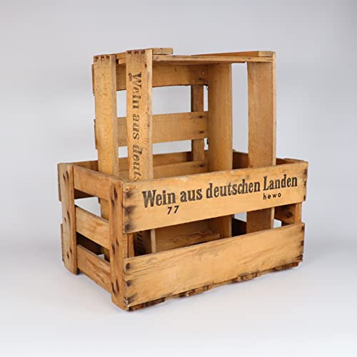 Palatina Werkstatt - 2 alte stabile Weinkisten aus der Pfalz - mit Orignal Schriftzug und Aufdruck - Holzkisten (2 Kisten)