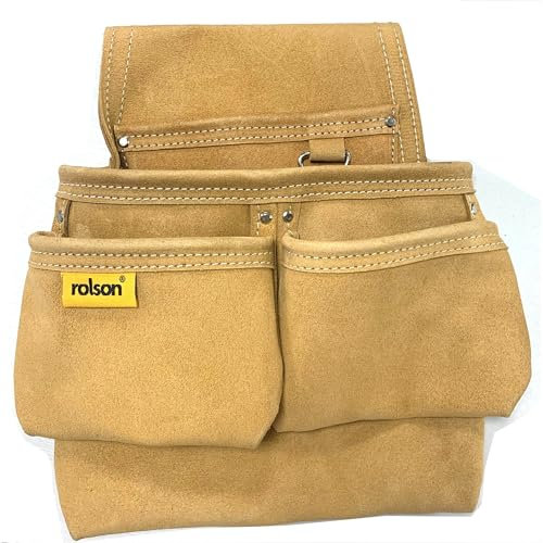 Rolson 68529 Single Leather Tool Organiser Pouch-Size Large, Brown