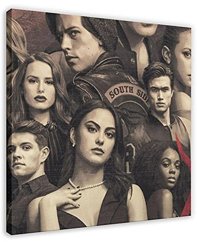 Riverdale Staffel 3 Leinwand-Poster, Wandkunst, Deko, Bild, Gemälde für Wohnzimmer, Schlafzimmer, Dekoration, 70 x 70 cm, Rahmen