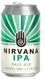 Nirvana - IPA Non Alcoholic Beers 0.5% ABV - Alcohol Free Craft Beer with Zesty Grapefruit Cascade and Centennial Hops - Low Calorie, Vegan Alcohol, Craft Beer Gift Set - 12 x 330ml