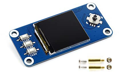 Waveshare 1.3 Zoll LCD Display HAT für Raspberry Pi 4B/3B+/3B/2B/Zero W WH, 240x240 IPS Bildschirm RGB 65K Farbe, SPI Schnittstelle, mit 1x Joystick, 3X Drucktasten