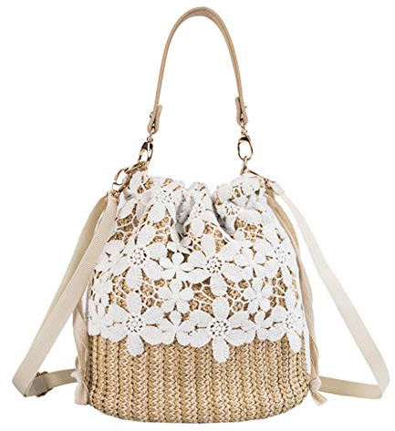 JDYaoYing Straw Crossbody Handtaschen Umhängetasche Damen Top Handle Handtasche Summer Beach Purse