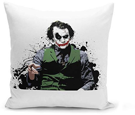 French Unicorn Kissenhülle Joker Batman Superhelden Böse Comics Anime Super Hero Art Work (40 x 40 cm, Bunt, Cartoon, Wohnzimmer-Deko)