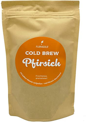 Kalter Tee zum Aufgießen | Pfirsich | Cold Tea - Zuckerarm & Kalorienfrei | Fruchtiger Kaltaufguss in 15 Minuten | Eistee - Erfrischend und Fruchtig