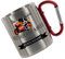 Crealuxe Edelstahltasse mit Karabiner - Die besten Motorradfahrer heißen Wunschname - 330ml, Tasse personalisiert, Kaffeetasse, Geschenk für Motorradliebhaber, Metalltasse mit Name