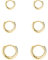 Creolen Silber 925 Ohrringe Creolen Gold Klein Ohrringe Set für Damen Mädchen,3 Paar Ohrringe Herren Huggies Klein Creolen Set Zierliche Knorpel Tragus Helix Schlafen Ohrringe 6mm 8mm 10mm