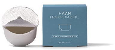 HAAN - Morning Glory Gesichtscreme Nachfüllung mit Hyaluronsäure | 98,3% natürliche Inhaltsstoffe | Tägliche Feuchtigkeitscreme | Reduziert Hautfalten und -linien | 50 ml Nachfüllung und vegan