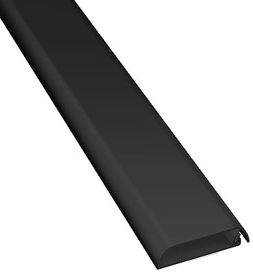 D-Line TV Kabelkanal, Fernsehkabel-Organiser, lackier, und überstreichbar, selbstklebend, einteiliges Design mit Scharnieren, 1x 60mm (B) x 15mm (H) x 40cm Länge - Schwarz