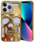 Imogacla 2023 Luxury Plating Skull Phone Case - for iPhone 12 Pro Metal Hollow Soft Cases Cover, Personality Carving Phone Cover