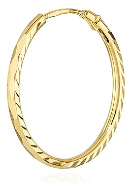NKlaus Einzelne Creole 333er Gelbgold, 8 Karat, 1,1mm breit | Die einzelne Creole aus 333er Gelbgold eignet sich für Damen