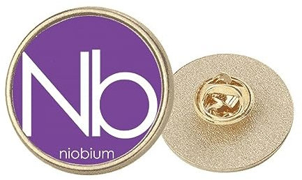 Chestry Elements Periodentabelle, Übergangsmetalle, Niob, rund, Metall, Goldfarben, M, Metall