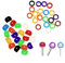 RTRTGS 40 Pièces Cache Clef en 8 couleurs Assorties Identification Clef en Plastique Capuchon Clé pour clés plates standard (pas pour les clés de forme irrégulière),2 styles