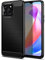 Qiinogow Cover Compatibile con Honor x6a, Custodia per Telefono Slim Fit con Antiurto, Anti-Graffio, Case Protettiva in Gomma TPU in Fibra di Carbonio, Nero