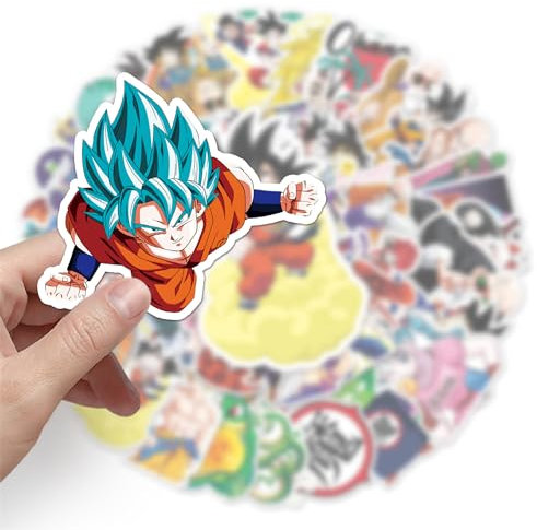 QUTA Dragon Ball Stickers Pack, 50PCs, Cartoon Anime Sticker Vinyl Decals, DIY Gift Party Stickers for Hydro Flask, Laptop, Water Bottle, Journal Stickers for Kids, Toddlers, Teens (DgBall)
