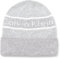 Calvin Klein Damen Marled with Logo Beanie-Mütze, Heather Mid Grey, Einheitsgröße