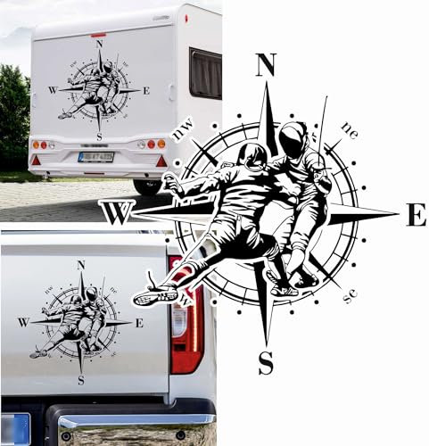 Rakelfix Kompass Fechten Fechtsport Sport Aufkleber Größe&Farbe wählbar Hund Hunde Wohnmobil Caravan Autoaufkleber Sticker Kompassrose Windrose Camper