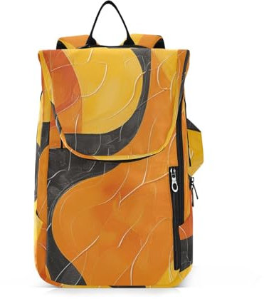 Amooorous Sporting Goods Tennistasche, wasserdicht, Orange, nahtlos, Figur 2, Tennisschläger, gepolsterter Rucksack für Tennis, Badminton, Pickleball