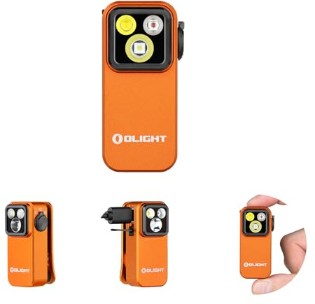 OLIGHT Oclip Pro Rechargeable EDC Clip-on Flashlight, Orange